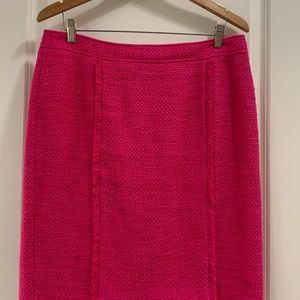 Talbot’s hot pink tweed skirt